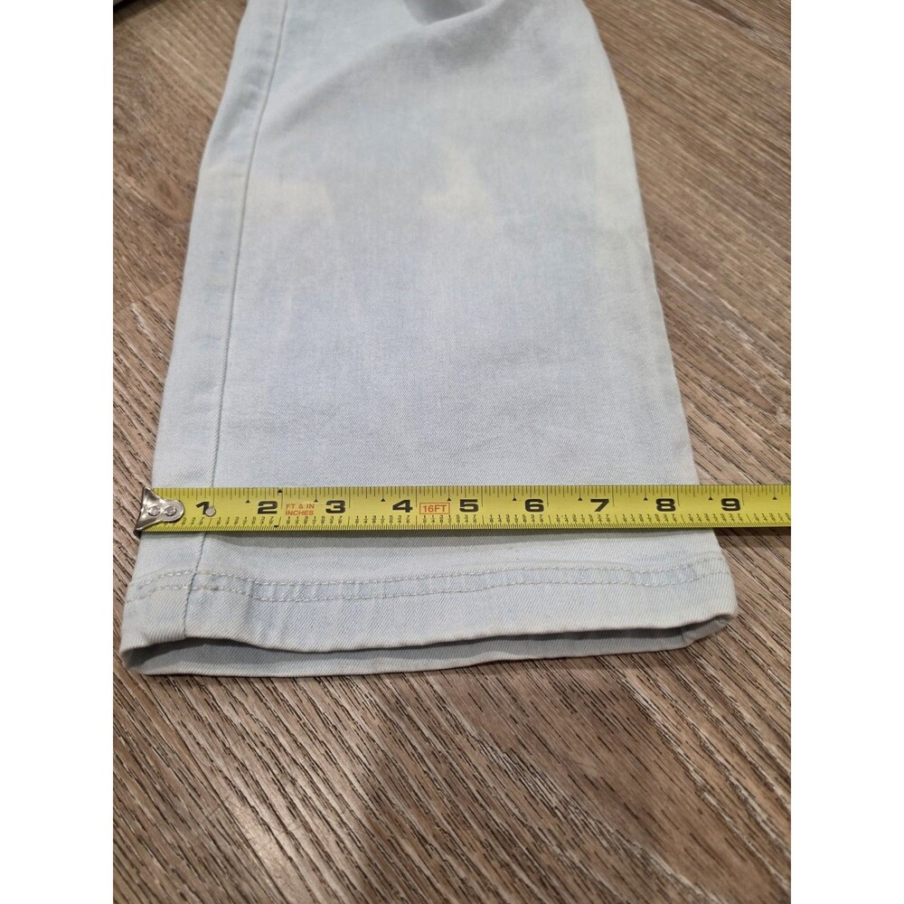 Almost Famous Colorblock Denim Cargo Pants Women’s Size Small Elastic Waist - Picture 7 of 7